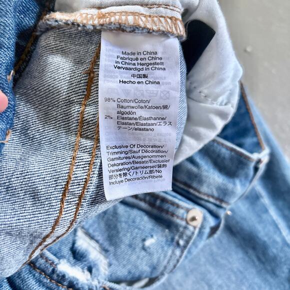 Madewell The High Rise Slim Boy Jean Medium Wash Distressed Size 31 - Picture 13 of 13